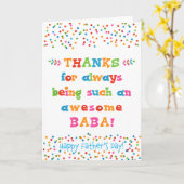 Vaderdag voor Baba Kaart (Gele Bloem)