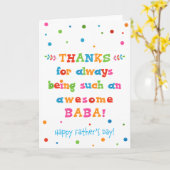 Vaderdag voor Baba Kaart (Gele Bloem)