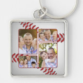 Vaderdag voor Baseball-fotocollage Sleutelhanger (Voorkant)