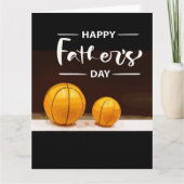 Vaderdag voor basketball vader zwart  kaart (Voorkant)