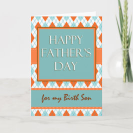 Vaderdag voor Birth Son, Argyle Design Kaart