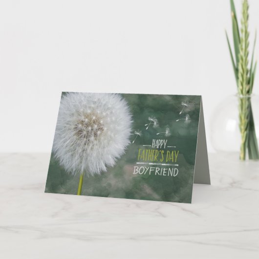 Vaderdag voor Boyfriend Dandelion Wishes Custom Kaart (Voorkant)