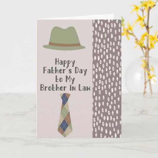 Vaderdag voor broer in Wet Grijs & Groen Kaart (Gele Bloem)