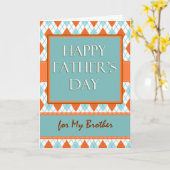 Vaderdag voor Brother, Argyle Design Kaart (Gele Bloem)