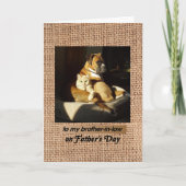 Vaderdag voor Brother-in-Law Boxer & Tabby Cat Kaart (Voorkant)