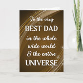 Vaderdag voor de Beste Vader Universum Thema Kaart (Voorkant)