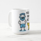 Vaderdag voor de beste vriend van de man koffiemok (Voorkant links)