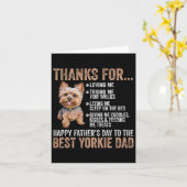 Vaderdag voor de beste Yorkie Dad Yorkshire Terri Kaart (Gele Bloem)