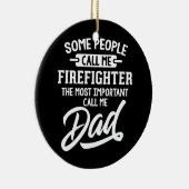 Vaderdag voor een brandweervader keramisch ornament (Rechts)
