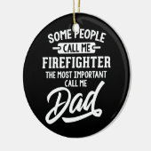 Vaderdag voor een brandweervader keramisch ornament (Links)