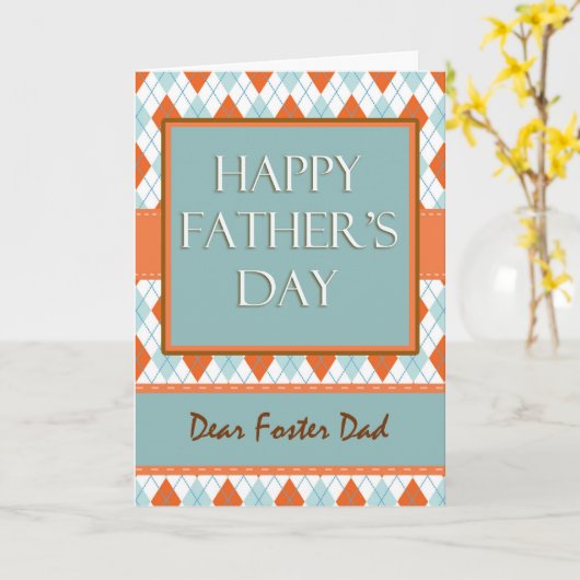 Vaderdag voor Foster Dad, Diamond Argyle Design Kaart (Gele Bloem)