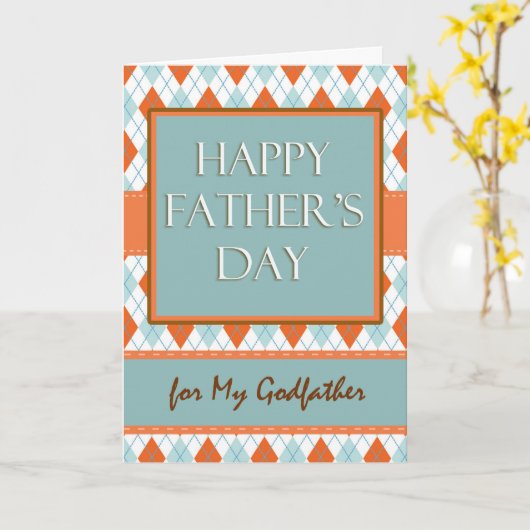 Vaderdag voor Godfather, Diamond Argyle Design Kaart (Gele Bloem)