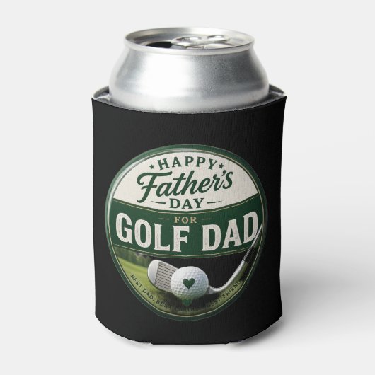 Vaderdag voor Golf Papa Blikjeskoeler (Blikje Voorkant)
