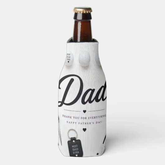 Vaderdag voor Golf Papa Flesjeskoeler (Fles Voorkant)