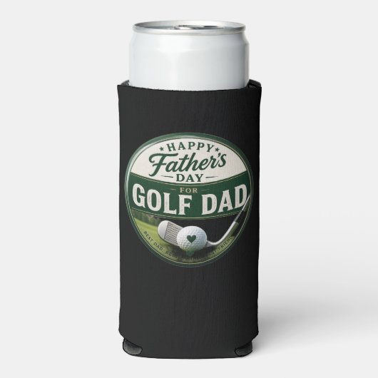Vaderdag voor Golf Papa Seltzer Blikjeskoeler (Seltzer Voorkant)