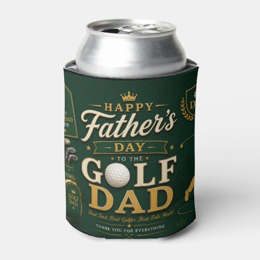 Vaderdag voor golf vader blikjeskoeler (Blikje Voorkant)