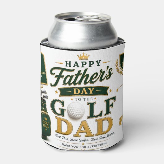 Vaderdag voor golf vader blikjeskoeler (Blikje Voorkant)