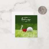 Vaderdag voor golf vader in het groen met liefde   notitiekaartje (Voorkant / Achterkant in situ)