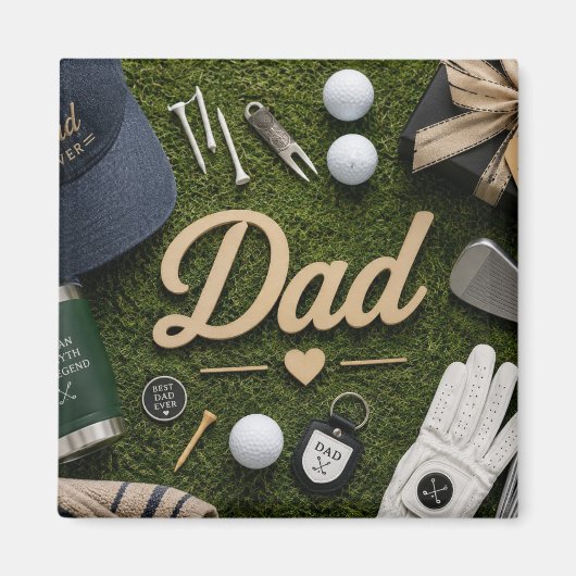 Vaderdag voor golf vader magneet (Voorkant)