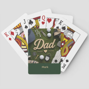 Vaderdag voor golf vader pokerkaarten