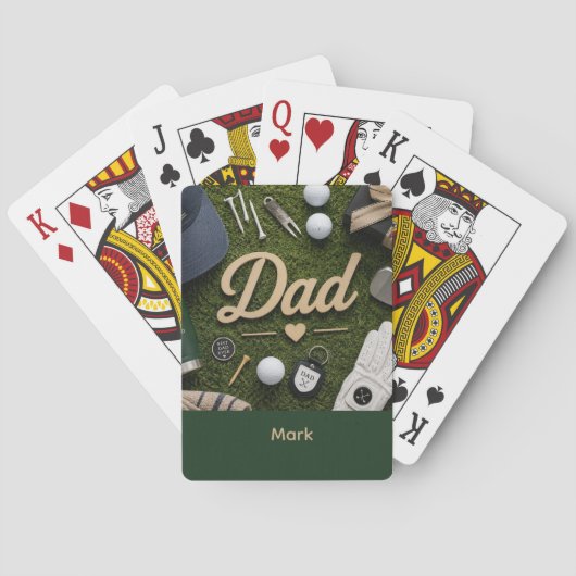 Vaderdag voor golf vader pokerkaarten (Achterkant)