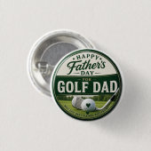 Vaderdag voor golf vader ronde button 3,2 cm (Voorkant /achterkant)