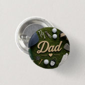 Vaderdag voor golf vader ronde button 3,2 cm (Voorkant /achterkant)