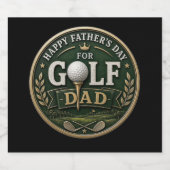 Vaderdag voor golf vader sparkling wijnetiket (Enkel label)