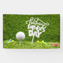 Vaderdag voor golfer met golfbal en t - shirts spandoek