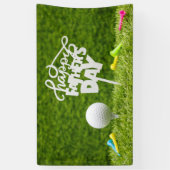 Vaderdag voor golfer met golfbal en t - shirts spandoek (Verticaal)