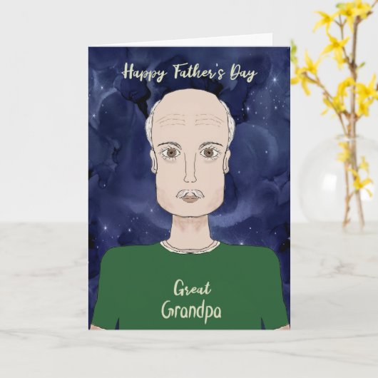 Vaderdag voor Grote Opa Kaart (Gele Bloem)