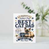 Vaderdag voor kattenvader briefkaart (Staand voorkant)