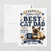 Vaderdag voor kattenvader briefkaart (Voorkant / Achterkant)