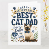Vaderdag voor kattenvader kaart (Gele Bloem)