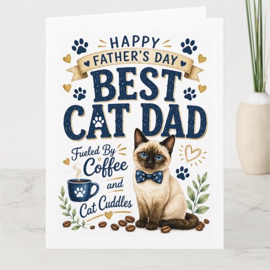 Vaderdag voor kattenvader kaart (Voorkant)
