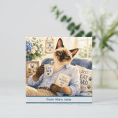 Vaderdag voor kattenvader kattenliefhebbers kaart (Staand voorkant)