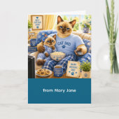 Vaderdag voor kattenvader kattenliefhebbers kaart (Voorkant)