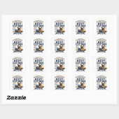 Vaderdag voor kattenvader vierkante sticker (Vel)