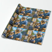 Vaderdag voor kattenvader visliefhebber cadeaupapier (Uitgerold)