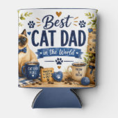 Vaderdag voor kattenvaders en kattengeliefden blikjeskoeler (Voorkant)