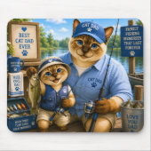 Vaderdag voor kattenvaders en visliefhebbers muismat (Voorkant)