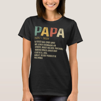 Vaderdag voor mannen Papa Definition opa T-shirt