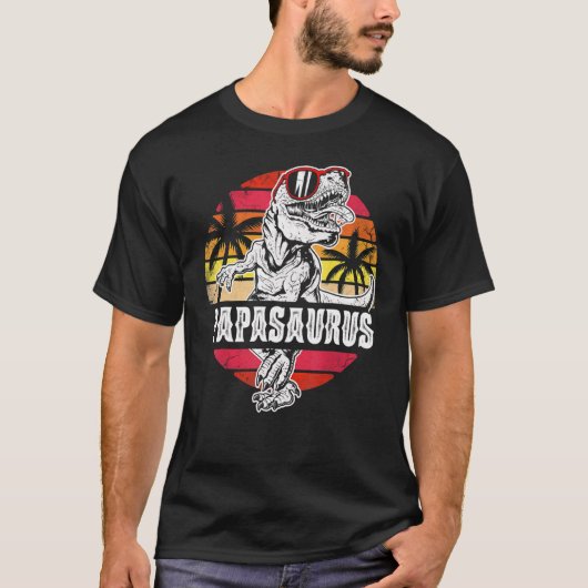 Vaderdag voor mannen Papasaurus Uncle Saurus Rex T-shirt (Voorkant)