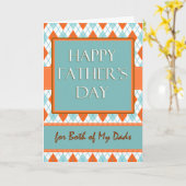 Vaderdag voor mijn beide vaders, Argyle Design Kaart (Gele Bloem)