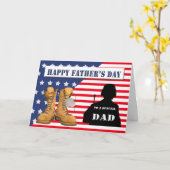 Vaderdag voor Militaire Papa Kaart (Gele Bloem)