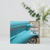 Vaderdag voor Nephew Hot Rod Humor Foto Briefkaart (Staand voorkant)