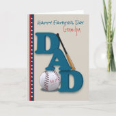 Vaderdag voor opa Baseball No.1 Dad Kaart (Voorkant)