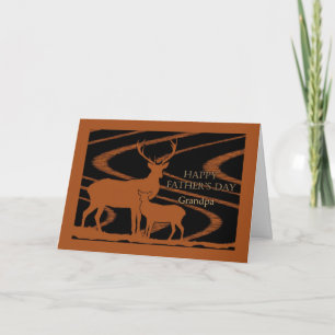 Vaderdag voor opa, Deer in Field Kaart