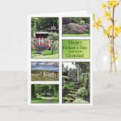 Vaderdag voor opa met tuin uitzichten kaart (Gele Bloem)