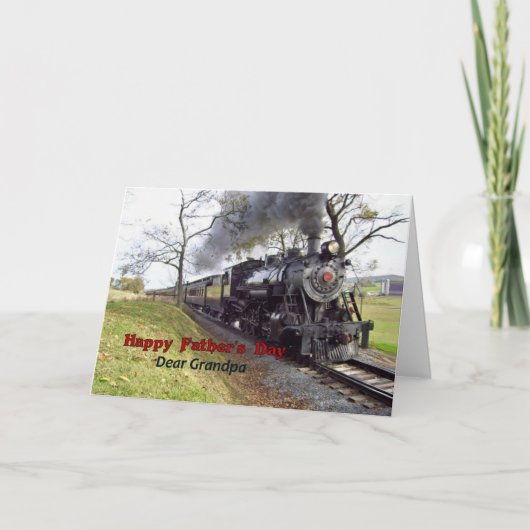 Vaderdag voor opa Penn. stoomtrein Kaart (Voorkant)